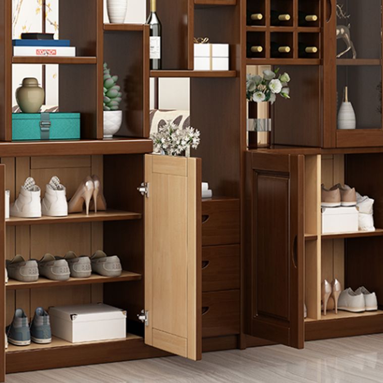 Contemporary Solid Wood 3-drawer Accent Cabinet with Door and Shelves Clearhalo 'Cabinets & Chests' 'cabinets_chests' 'furn' 'furn_cabinets_chests' 'Furniture' 'Living Room Furniture' 1200x1200_5a3a8a0d-2842-4469-bb90-55226bc9c03d