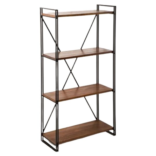 Home Office Etagere Bookshelf Modern Bookcase with Rectangle Shelves