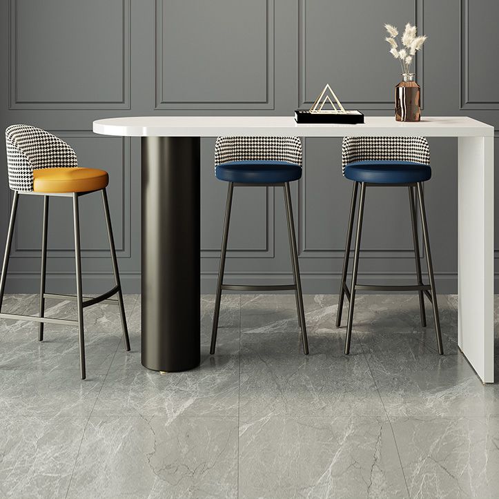 Contemporary Free Form Pub Set 1/3/4 Pieces Solid Wood Bar Table with Metal Stools Clearhalo 'Bar Furniture' 'furn' 'furn_home_bar_bar_sets' 'Furniture' 'Home Bars & Bar Sets' 'home_bar_bar_sets' 'Kitchen & Dining Furniture' 1200x1200_5a3ec73e-7276-48f5-8471-859bf99260a1