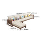 Nordic Stoffsofa Chaise Wohnzimmer Quadratarm Arm Kissen Sofa Bett