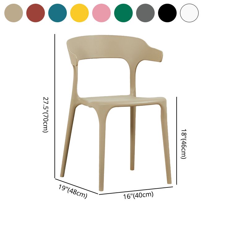 Modern Style Plastic Dining Chair Stackable Dining Armless Side Chairs for Kitchen Clearhalo ' kitchen&dining_furn' 'Dining Chairs' 'Dining Tables & Seating' 'dining_chair' 'furn' 'furn_dining_chair' 'Furniture' 'furniture_dining_chair' 'Kitchen & Dining Furniture' 'kitchen' 1200x1200_5a41813e-9a7b-40c7-a678-47d1edc5424e
