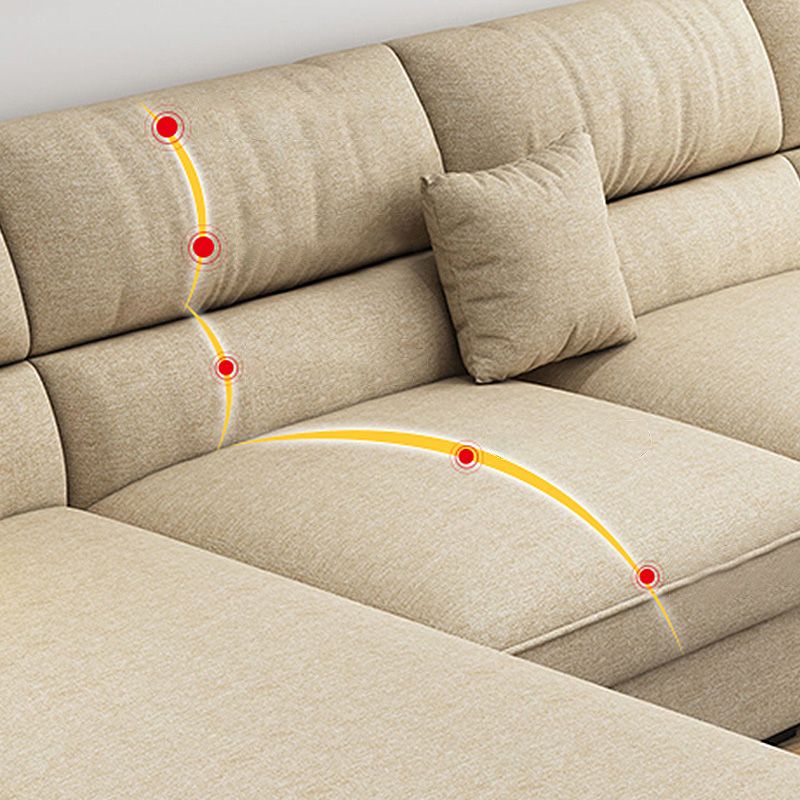 High Back Pillow Top Arm Sectional Left Hand Facing Sofa and Chaise with Slipcover Clearhalo 'furn' 'furn_sectionals' 'Furniture' 'furniture_sectionals' 'kitchen' 'kitchen_sectionals' 'Living Room Furniture' 'Sectionals' 1200x1200_5a41a0b5-364d-41f9-b972-7e4811c448c2