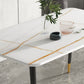 4 Legs Dining Room Table Sintered Stone Furniture for Kitchen