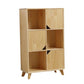 Natural Pine Bookshelf Modern Closed Back Bookcase with Shelves