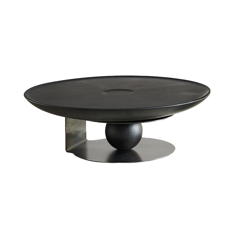 No Distressing Pedestal Coffee Table Modern Round Bunching Tables