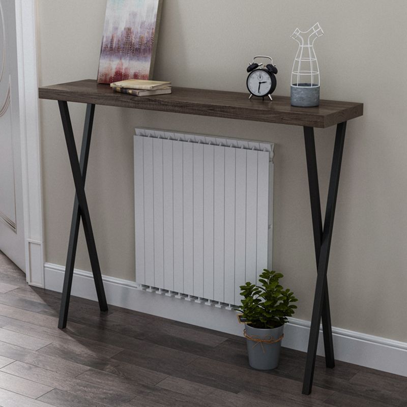 Tabella della console con console a metà secolo in legno massiccio, 31,49 "H