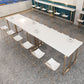 Glam Pub Height Dining Table White and Gold Counter Height Table Clearhalo 'Bar Furniture' 'Bar Tables' 'bar_tables' 'furn' 'furn_bar_tables' 'Furniture' 'Kitchen & Dining Furniture' 1200x1200_5a41d4e2-6aa6-42c7-82e3-fa68fc16fd5e