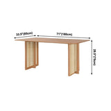 Rectangle Ash Wood Table for Restaurant Modern Dining Table with Double Pedestal Clearhalo ' dining_table' 'Dining Tables & Seating' 'Dining Tables' 'furn' 'furn_dining_table' 'Furniture' 'furniture_dining_table' 'Kitchen & Dining Furniture' 'kitchen&dining_furn' 'kitchen' 'kitchen_dining_table' 1200x1200_5a45063b-66b3-4a63-99a0-292b14b05194