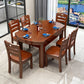 Modern Style Furniture Set 7 Pcs Round Solid Wood Dinette Table with Armless Chair