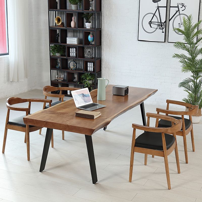 Solid Wood Work Table Home Office Free Form Modern Writing Desk Clearhalo 'furn' 'furn_office_desk' 'Furniture' 'Office Desks' 'Office Furniture' 'office_desk' 1200x1200_5a45cab2-2207-48c9-bcb1-41a9bf6b2ab6