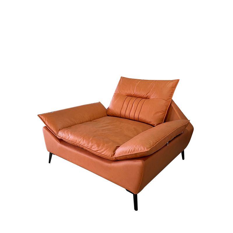 Contemporary Cushions Sofa 39.37"High Flared Arm Stain Resistant Sofa Clearhalo 'furn' 'furn_sectionals' 'Furniture' 'furniture_sectionals' 'kitchen' 'kitchen_sectionals' 'Living Room Furniture' 'Sectionals' 1200x1200_5a46b3b1-5499-45cf-b184-3d15029086d2