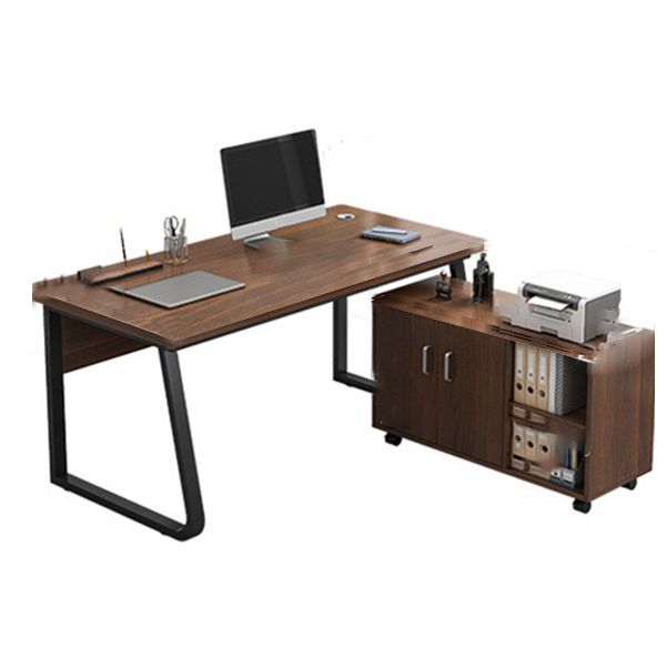 Gestión industrial de cables Descrito ejecutivo de Lape Ejecutivo Desk Natural Office con patas de metal
