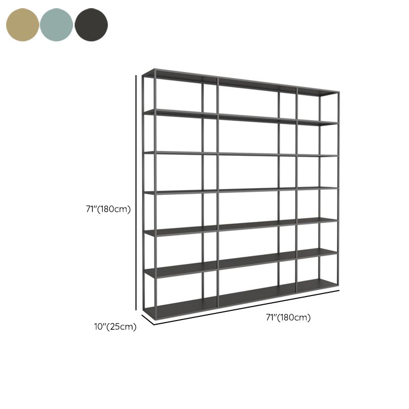 Scandinavian Etagere Bookcase Metal Open Back Bookshelf with Shelves