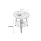 3 Legs Base Design Black Base Plate Countertop Walnut/wood Round Side Table