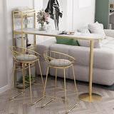 Sgabello da bar moderno per poggiapiedi e sgabello grigio grigio per soggiorno