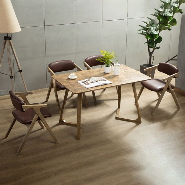 Open Back Dining Arm Chairs Foldable Upholstered Armchair with Wood Legs Clearhalo ' kitchen&dining_furn' 'Dining Chairs' 'Dining Tables & Seating' 'dining_chair' 'furn' 'furn_dining_chair' 'Furniture' 'furniture_dining_chair' 'Kitchen & Dining Furniture' 'kitchen' 1200x1200_5a49d96e-c76a-4c9d-8523-9bb522d28497