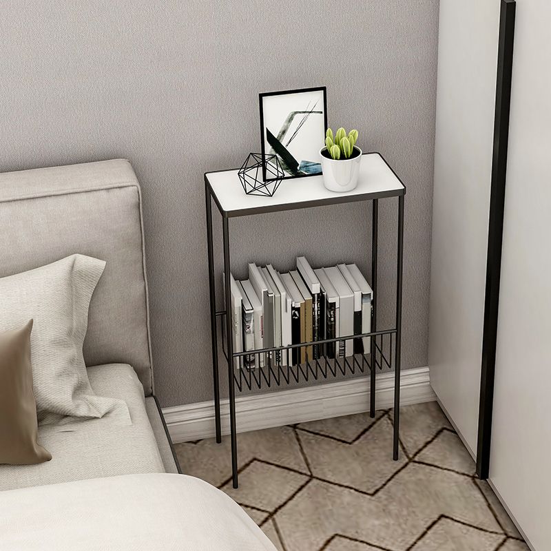 Table d'appoint contemporaine de 27,6 "de haut de haut table d'appoint rectangulaire
