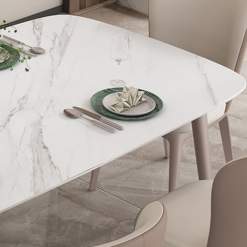 Mesa de comedor de rectángulo de lujo tradicional muebles de comedor de piedra