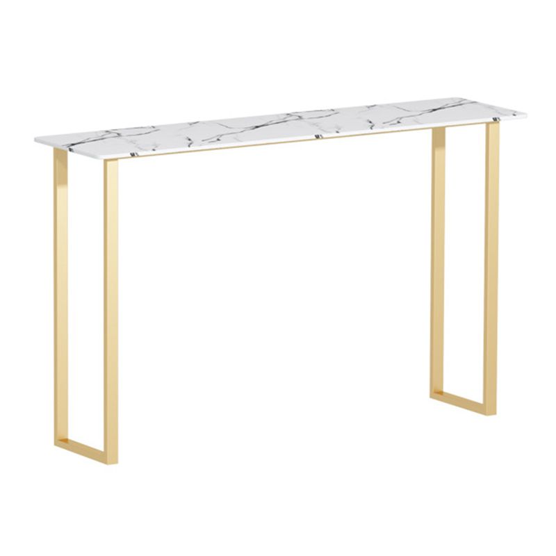 Juego de bistró rectangular Glam, mesa de pub de mármol sintético de 1/5 piezas con taburetes con respaldo macizo