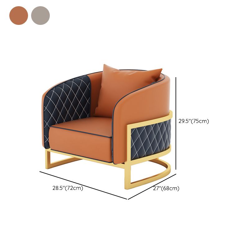 Contemporary Leather Sofa Sloped Arm Standard Sofa with Pillow Clearhalo 'furn' 'furn_sofas' 'Furniture' 'Living Room Furniture' 'Sofa' 'sofas' 1200x1200_5a4d35a6-e2a2-4ecc-b0eb-280e99b9b0dc