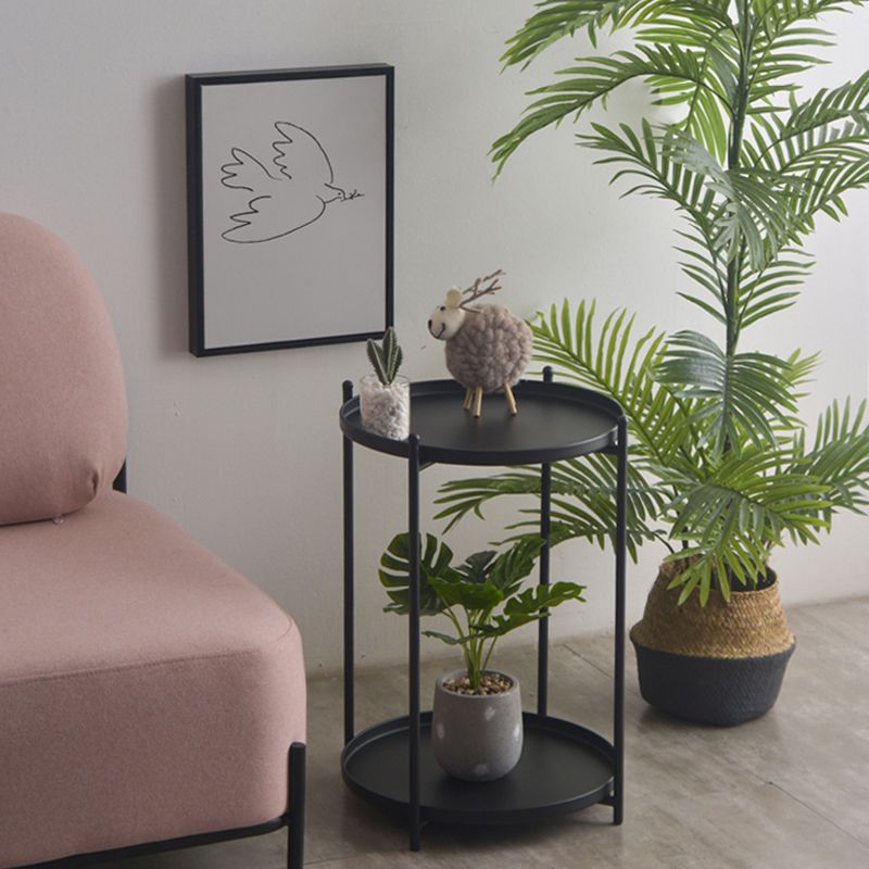 ミッドセンチュリーラウンドトレイトップサイドエンドテーブル4脚サイドテーブル