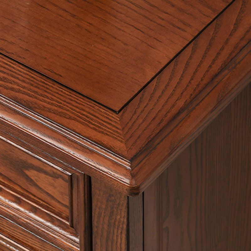 Tocador tradicional cómoda de almacenamiento de madera maciza con 9 cajones