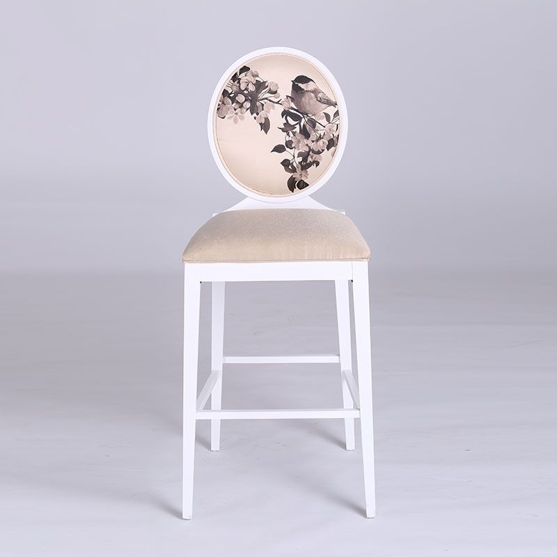 Industrielle Massivholz Barhocker Wohnzimmer Theke Stuhl mit Fußstütze