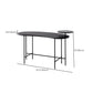 Black Industrial Wooden Office Desk Writing Desk with Metal Leg