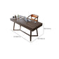 Table d'ordinateur de forme rectangulaire Bureau d'écriture en bois en marron