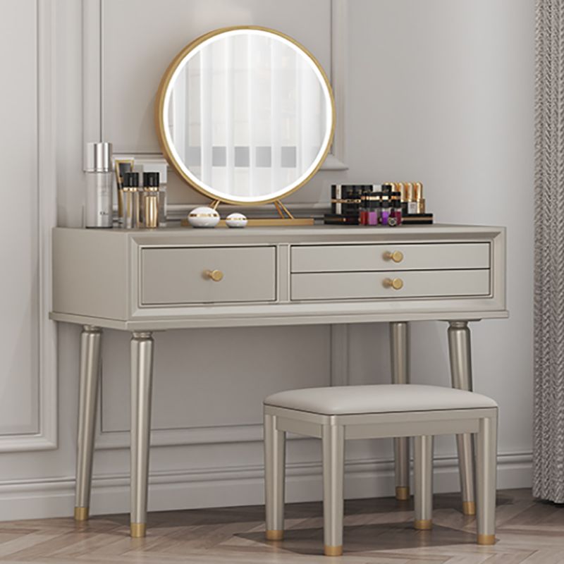 Victorian Solid Wood Vanity Dressing Table with Storage Drawers