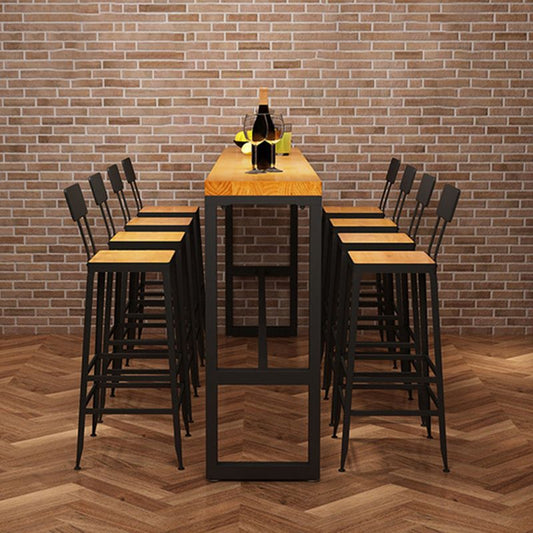 ソリッドウッドバーテー​​ブルバーの高さコンテンポラリーバーの高さパブテーブル屋内