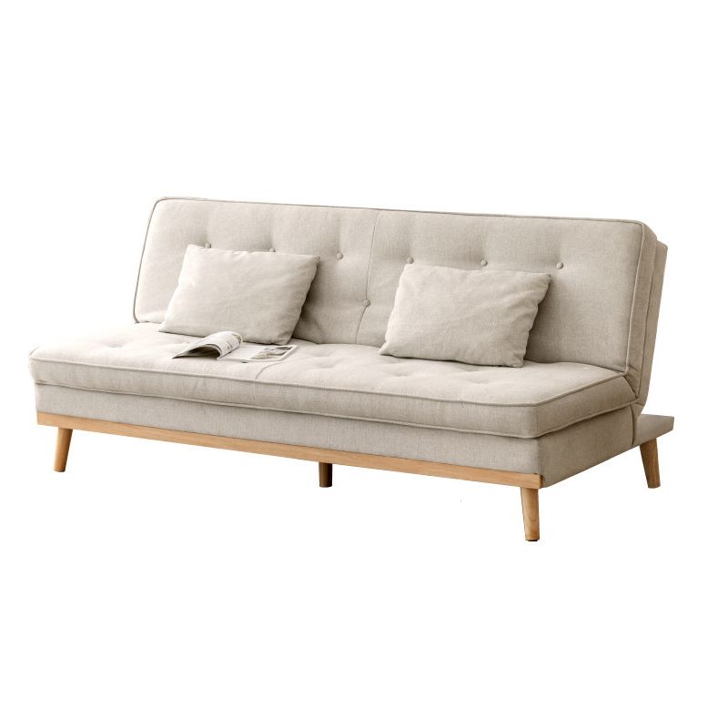 Adjustable Sofa Bed Linen Sofa without Arm in Soid Wood Tufted Sofa