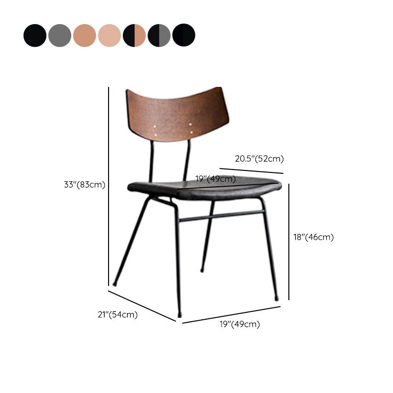 Metal Industrial Style Side Chair Open Back Armless Chair for Patio Use Clearhalo 'Dining Chairs' 'Dining Tables & Seating' 'dining_chair' 'furn' 'furn_dining_chair' 'Furniture' 'Kitchen & Dining Furniture' 1200x1200_5a596cd6-60b1-4aa5-9308-de7795cf7fcc