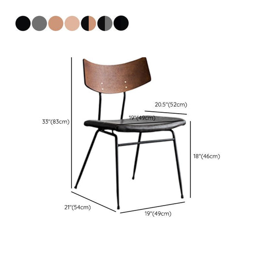 Metal Industrial Style Side Chair Open Back Armless Chair for Patio Use Clearhalo 'Dining Chairs' 'Dining Tables & Seating' 'dining_chair' 'furn' 'furn_dining_chair' 'Furniture' 'Kitchen & Dining Furniture' 1200x1200_5a596cd6-60b1-4aa5-9308-de7795cf7fcc