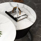 Contemporary Coffee Table Set Round White 2-Piece Coffee Cocktail Table Clearhalo 'Coffee & Accent Tables' 'Coffee Tables' 'coffee_tables' 'furn' 'furn_coffee_tables' 'Furniture' 'Living Room Furniture' 1200x1200_5a59afa8-ff61-4c82-8f34-c5becc4ff546