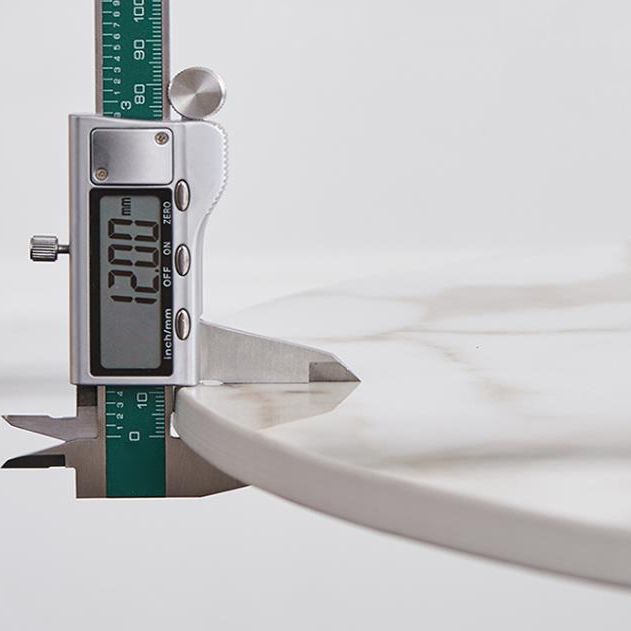 石とスチールダイニングサイトテーブル伝統的な豪華な丸いダイニングテーブル