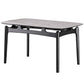 Dining Room Stone Dinner Table Rectangle 4 Legs Dining Table