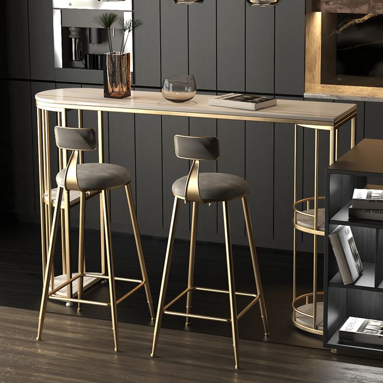 Modern Stone Storage Pub Height Dining Table Double Pedestal Indoor Bar Table, Only Table Clearhalo 'Bar Furniture' 'Bar Tables' 'bar_tables' 'furn' 'furn_bar_tables' 'Furniture' 'furniture_bar_tables' 'Kitchen & Dining Furniture' 'kitchen&dining_furn' 'kitchen' 1200x1200_5a5bacc2-5946-49b3-b03c-ac92b930e18a
