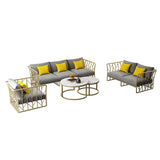 Contemporary Tuxedo Arm Sofa Stationary Gray Sofa for Living Room