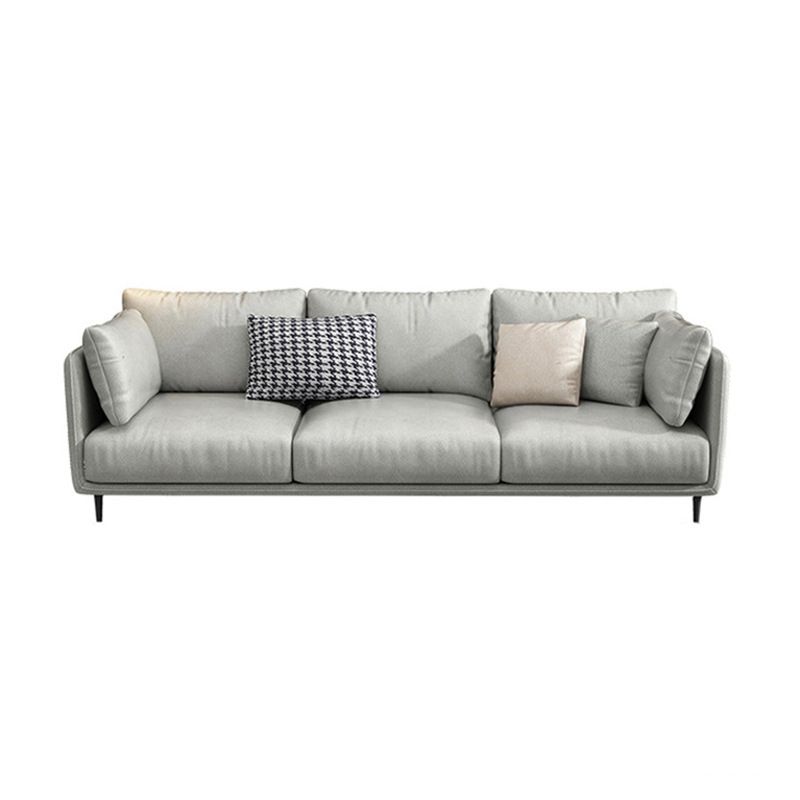 Light-grey Pillowed Back Cushions Contemporary Removable Cushions Sofa Clearhalo 'furn' 'furn_sectionals' 'Furniture' 'furniture_sectionals' 'kitchen' 'kitchen_sectionals' 'Living Room Furniture' 'Sectionals' 1200x1200_5a5e70e0-1ecf-4f36-9341-f2cbbe7db1a1