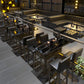 Industrial Style Bar Height Table Black Bar Dining Table with Storage Clearhalo 'Bar Furniture' 'Bar Tables' 'bar_tables' 'furn' 'furn_bar_tables' 'Furniture' 'Kitchen & Dining Furniture' 1200x1200_5a5f4333-1e61-4aee-ad66-0b62057b2a6a