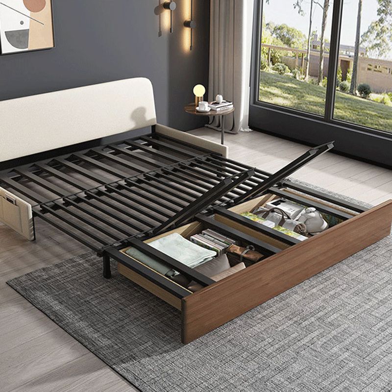 Moderner Stil 29.52 "H Faux Leder Armloses Sofa Bett mit Lagerung