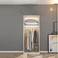 Armario de puertas de vidrio de armario de armario de estilo contemporáneo con barra de ropa para casa