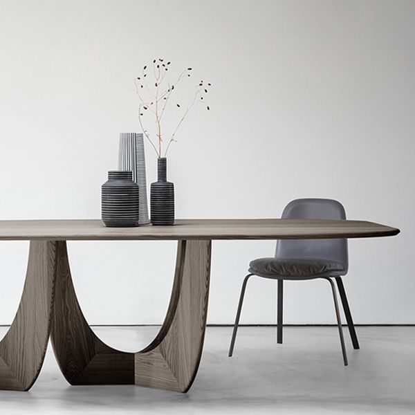 Solid Wood Dining Table Simplicity Double Pedestal Table for Dining Room Clearhalo ' dining_table' 'Dining Tables & Seating' 'Dining Tables' 'furn' 'furn_dining_table' 'Furniture' 'furniture_dining_table' 'Kitchen & Dining Furniture' 'kitchen&dining_furn' 'kitchen' 'kitchen_dining_table' 1200x1200_5a620851-7852-4fdc-9459-322f59592200