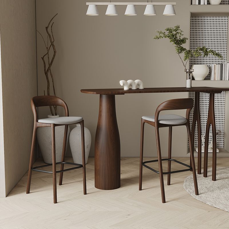 Solid Wood Bar Stool Table Contemporary Pub Height Dining Table