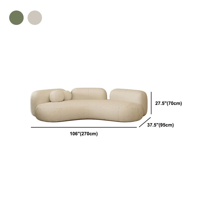 Sofá sin brazo sin brazo de lana contemporánea para sala de estar, apartamento