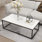 Marble Metal Frame Coffee Table Luxurious Rectangular Cocktail Table Clearhalo 'Coffee & Accent Tables' 'Coffee Tables' 'coffee_tables' 'furn' 'furn_coffee_tables' 'Furniture' 'Living Room Furniture' 1200x1200_5a64c60e-f646-415e-8a96-249bb40ce9ba