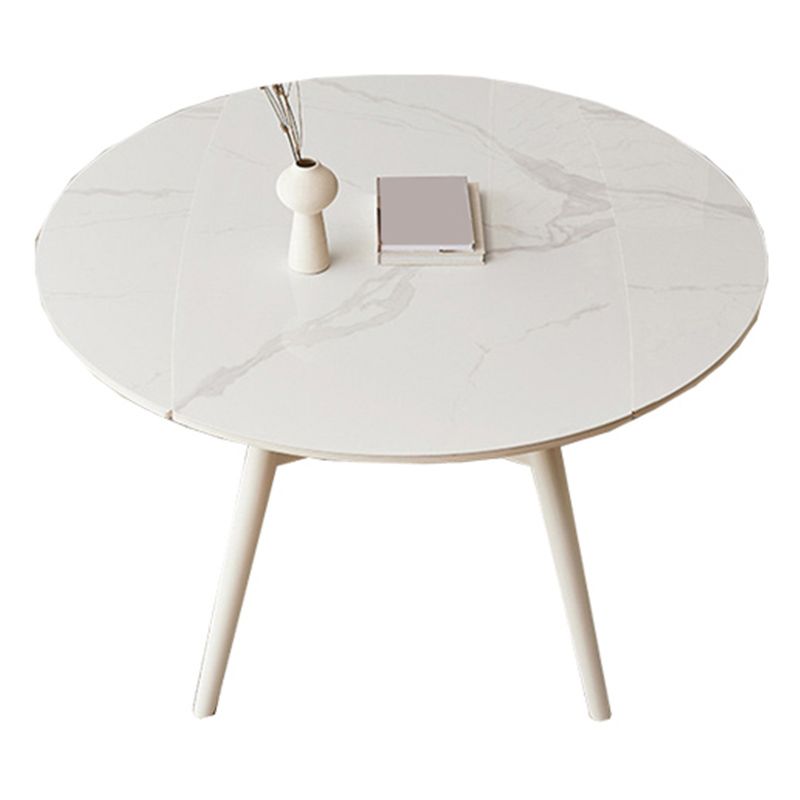 モダンな1/4/5/7ピースダイニングセット長方形の石の折りたたみ式ダイニングテーブルダイニングルーム用