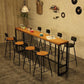 Industrial 1/5/9 Pieces Bar Table Set Rectangle Wood Counter Table with Stools for Bar