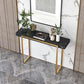 Console di console rettangolo in marmo glam